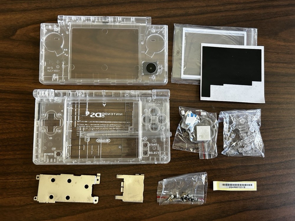 Housing Shell for Nintendo DSi System  Shell Screen lens Replacement clear white