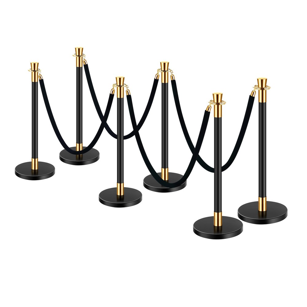 VEVOR 6Pcs Stanchion Posts Queue Barrier Crowd Control Sand Injection Base