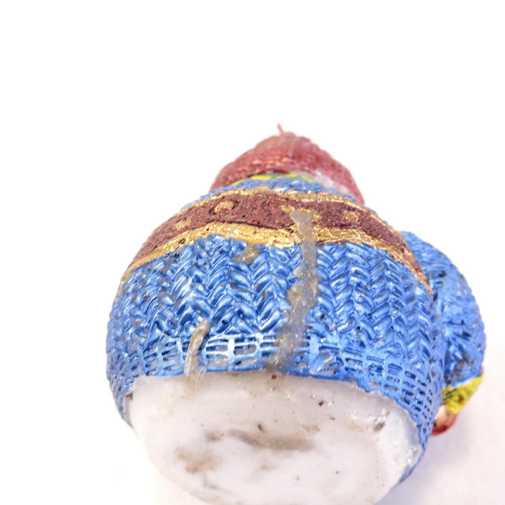 Bright Snowman 5" Tall Candle Wearing Sweater