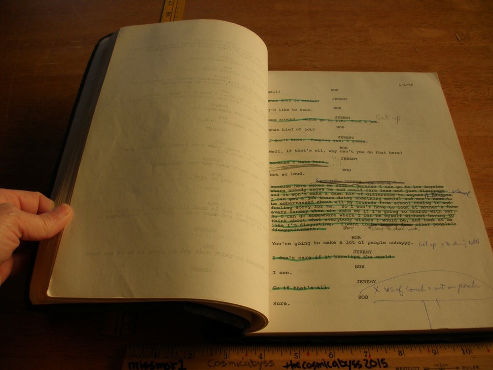 1970s James Duff Home Front ORiginal script with notes drawings