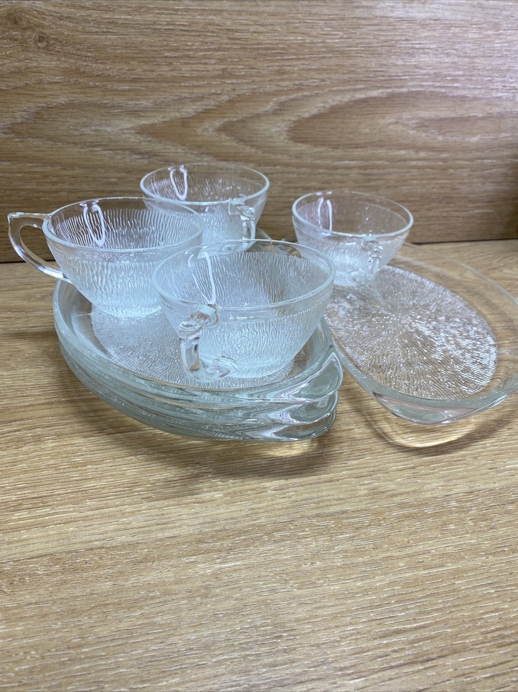 Hazelware Icelandic 8 Piece Snack Set. Complete Set Great Shape