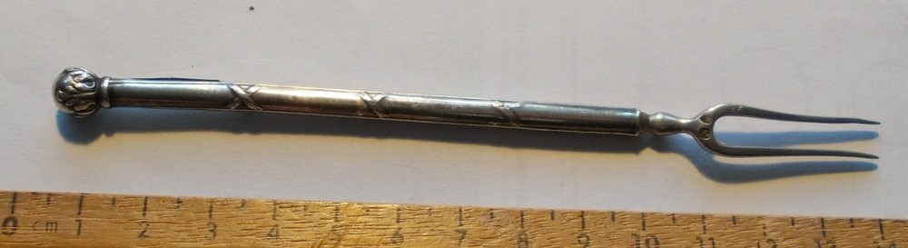 GERMAN SILVER FORK MARKED 800 CIRCA 1900
