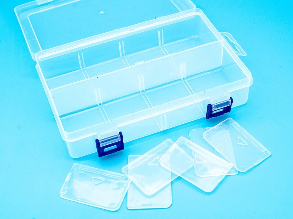 Plastic Compartment Storage Box With Adjustable Divider Removable Grid Compar...