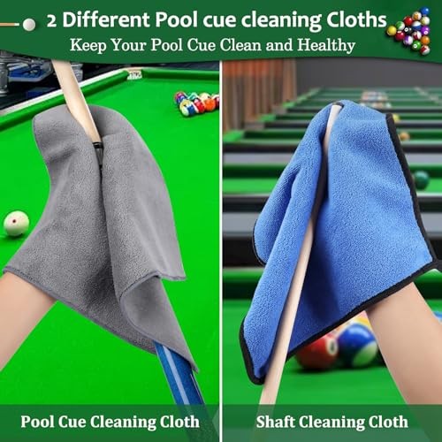 Pool Table Brush Set, 14pcs Billiard Table Felt and Cue Cleaning Accessories