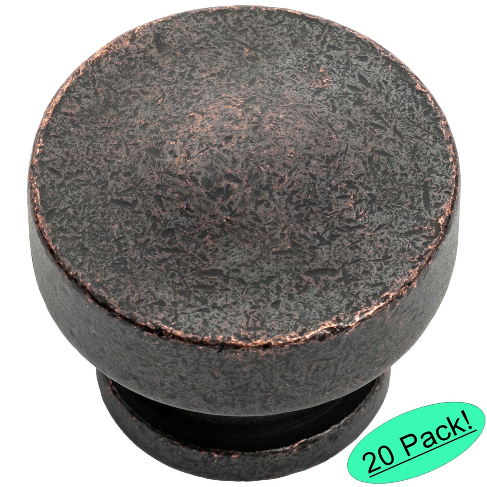 *20 Pack* Cosmas Hammered Bronze Round Cabinet Knobs #704HB