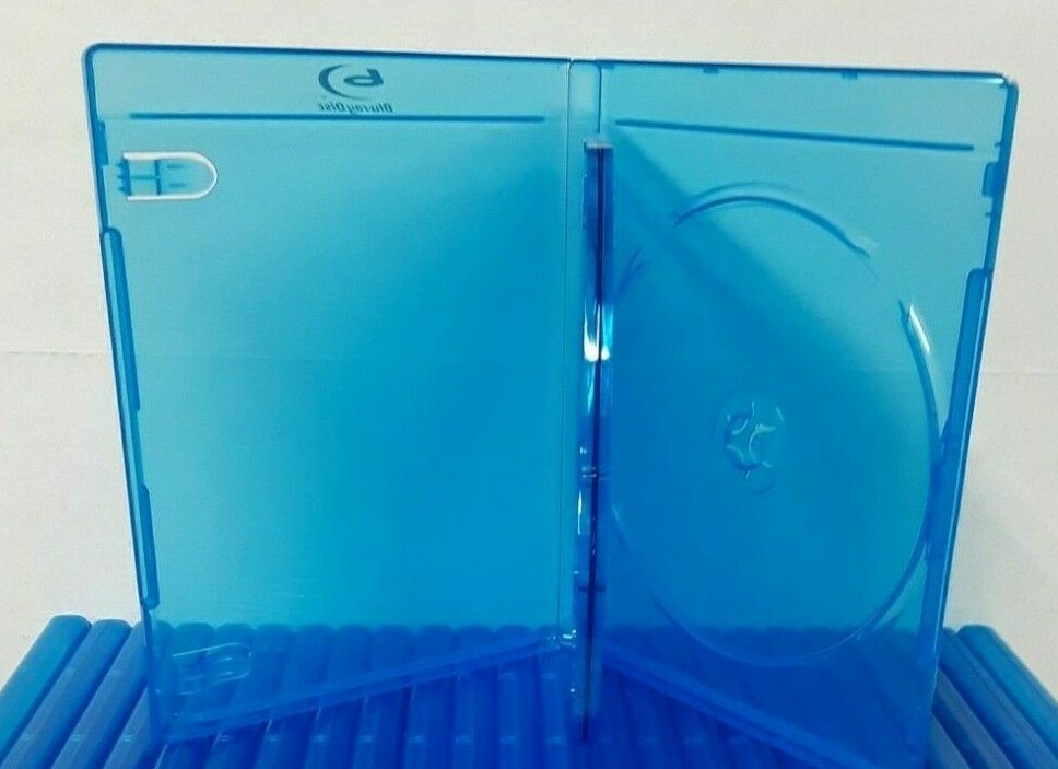 Blu-Ray Case Holds 3 Discs Removeable Insert DVD Case Holds Multiple Discs Blue