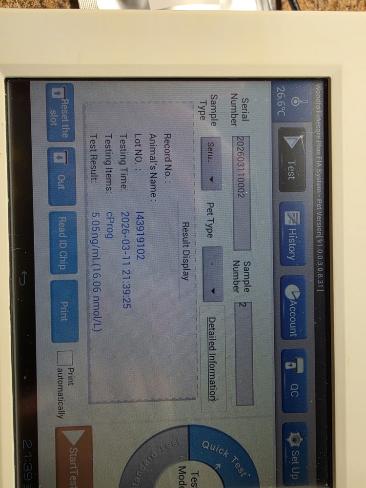 Wondfo Finecare Vet Progesterone Analyzer Complete Bundle