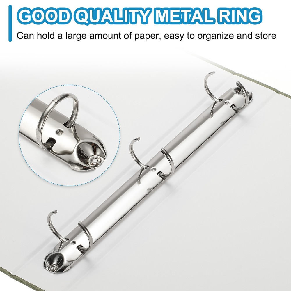 3 Ring Binder, A4 Size Flexible Round Binder, Green