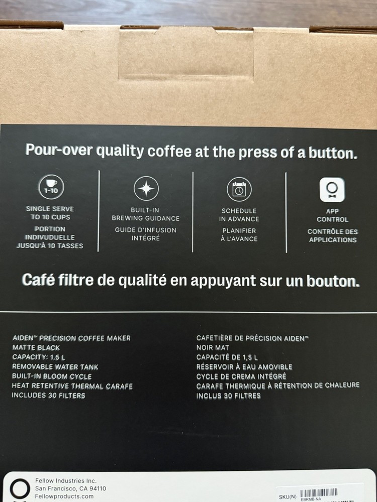 Fellow Aiden Precision Coffee Maker - Black