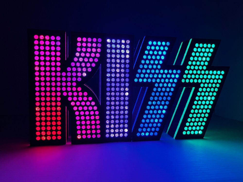 KISS Destroyer light box v9 with Govee RGBIC LED colored lights