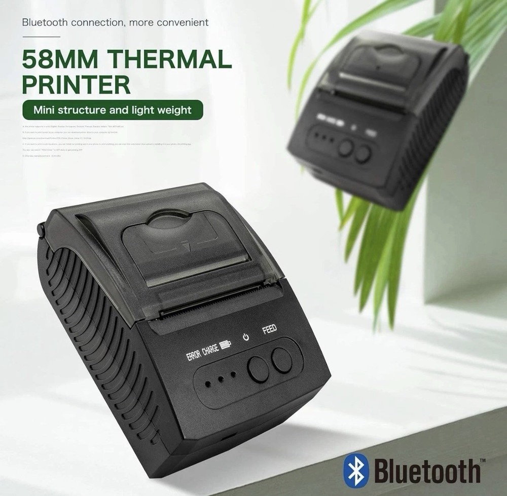 NETUM Bluetooth Receipt Printer, Portable 58mm Mini Thermal Pos Printer, Comp...