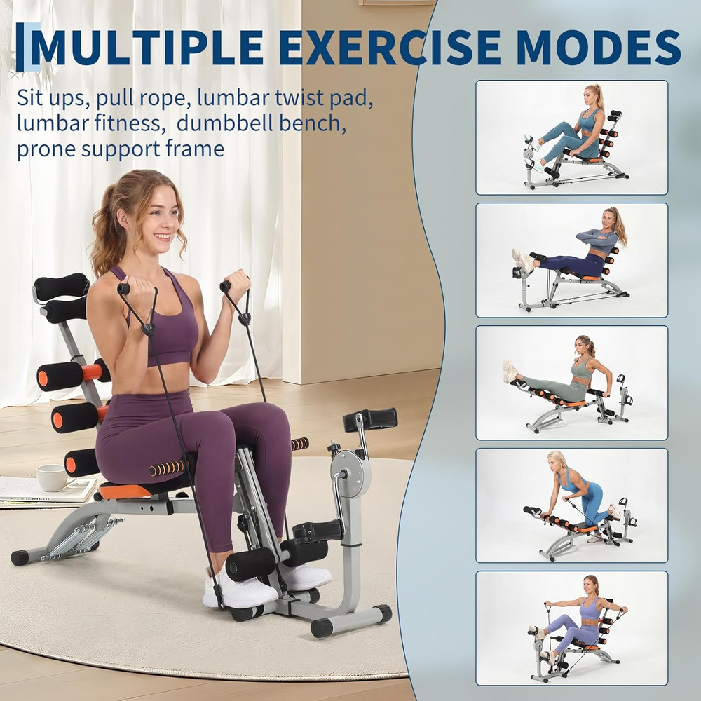Multifunctional Ab Machine, Adjustable Sit up Bench, Core Workout Bench for Abdo