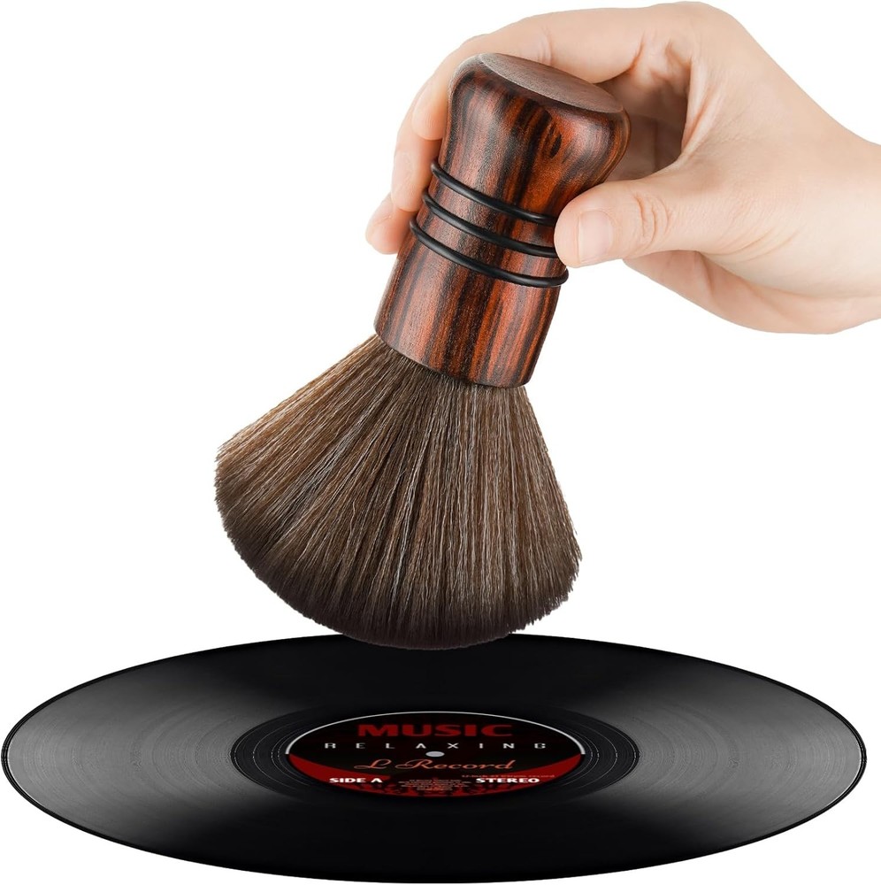 Anti-Static Record Cleaner - Large Brush with Soft Microfiber Bristles