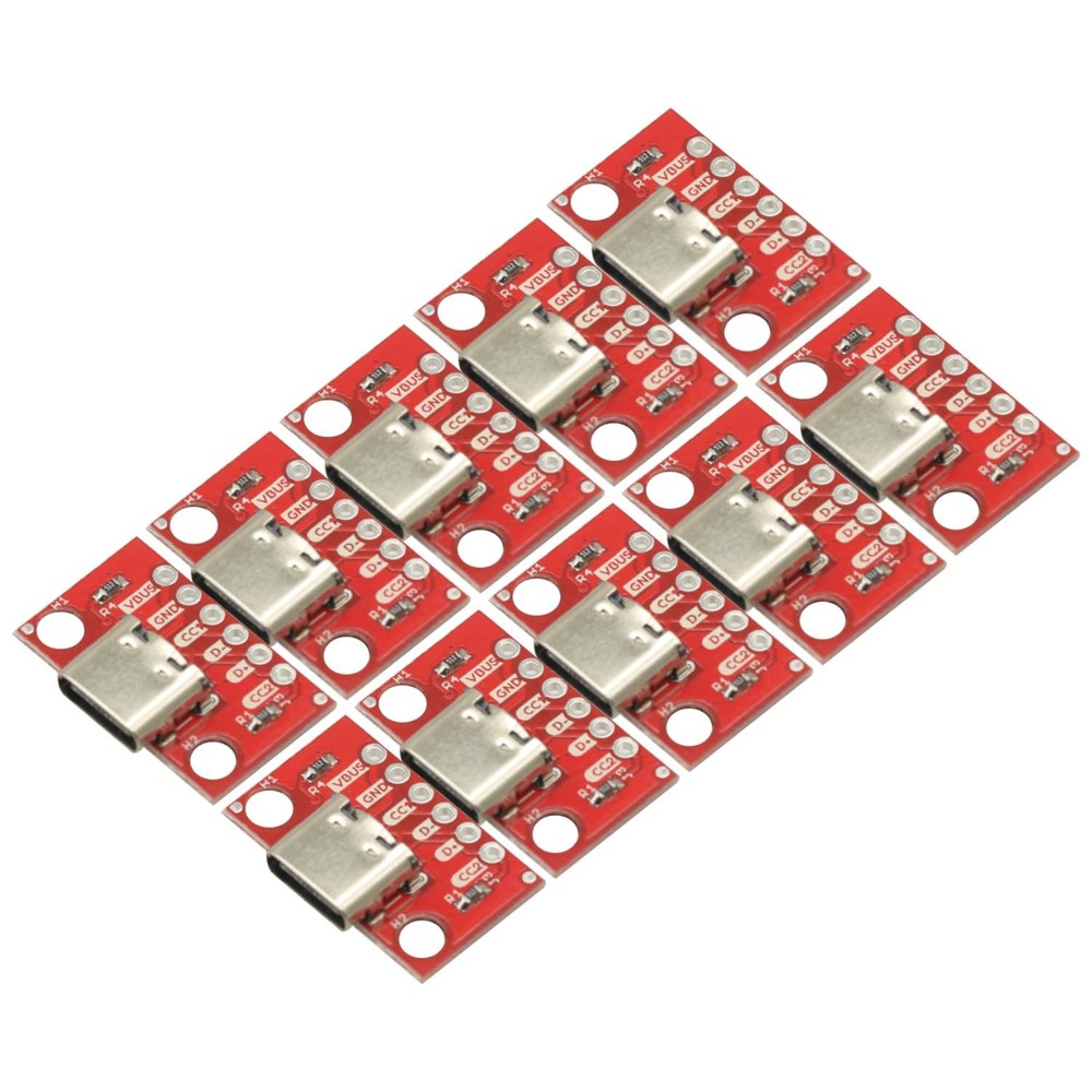 10PCS USB C Breakout Board Type C Connector 3.1 Serial Basic Female...