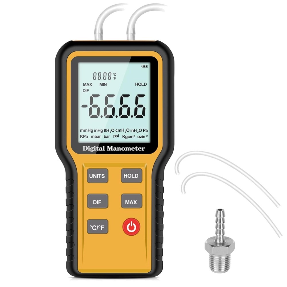 HVAC Digital Manometer Pressure Tester