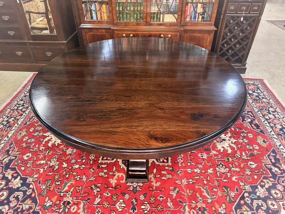 Vintage 60" Round Table Solid Hardwood Barley Twist Dining & Entry Table