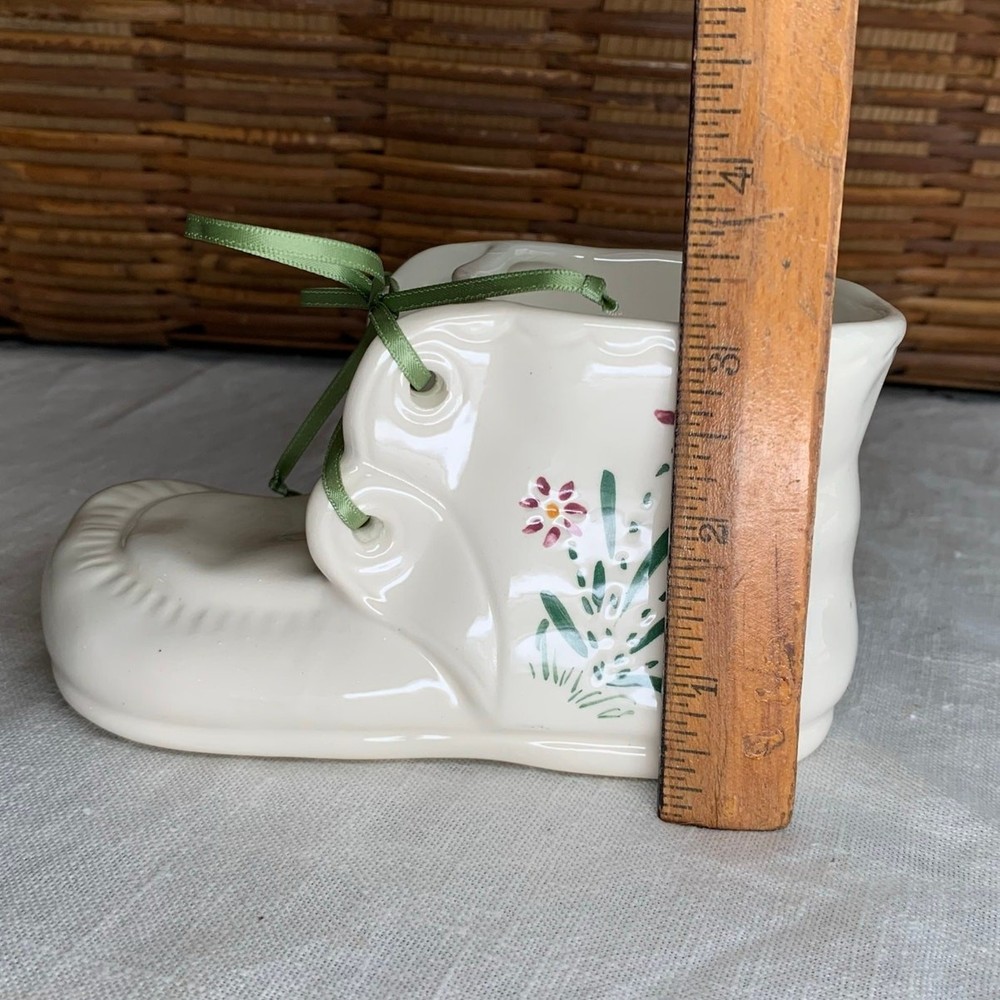Hand Painted Signed Ceramic Planter Trinket Candy Nut Dish Easter Spring Decor