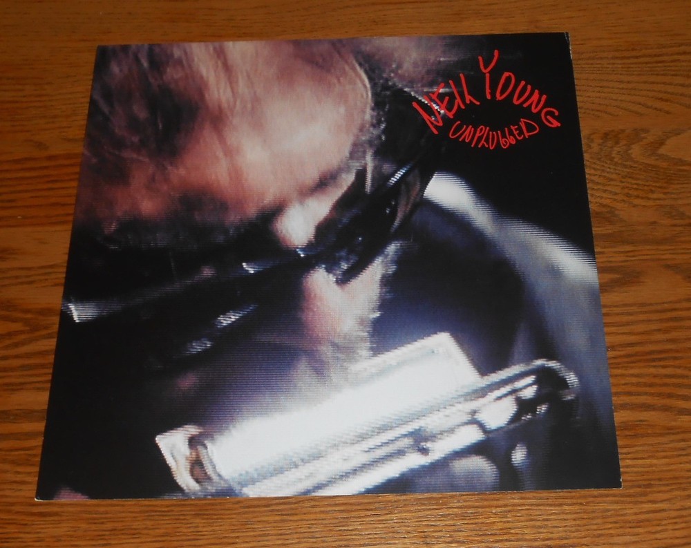 Neil Young Unplugged Poster 2-Sided Flat Square 1993 Promo 12x12