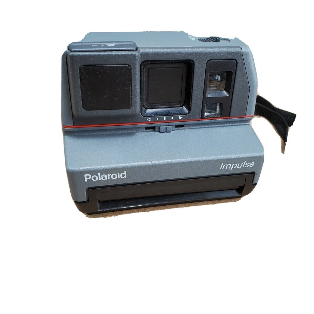 Polaroid Impulse Instant Camera Gray w/ Built-in Flash and Strap