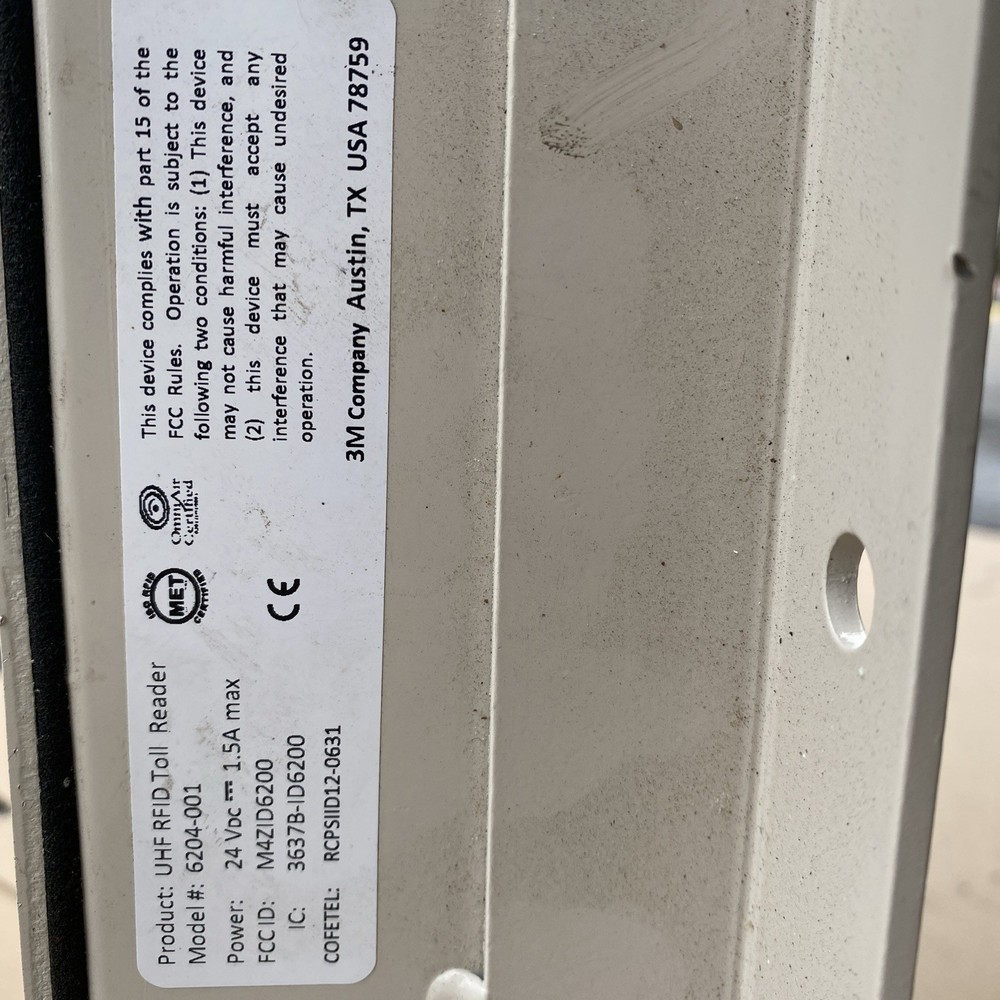 3M UHF 6204-001-ETSI RFID Toll Reader 24Vdc.