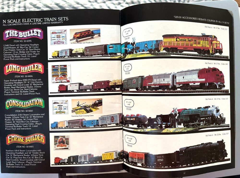 VINTAGE 1983 BACHMANN TRAINS & ACCESSORIES CATALOG.