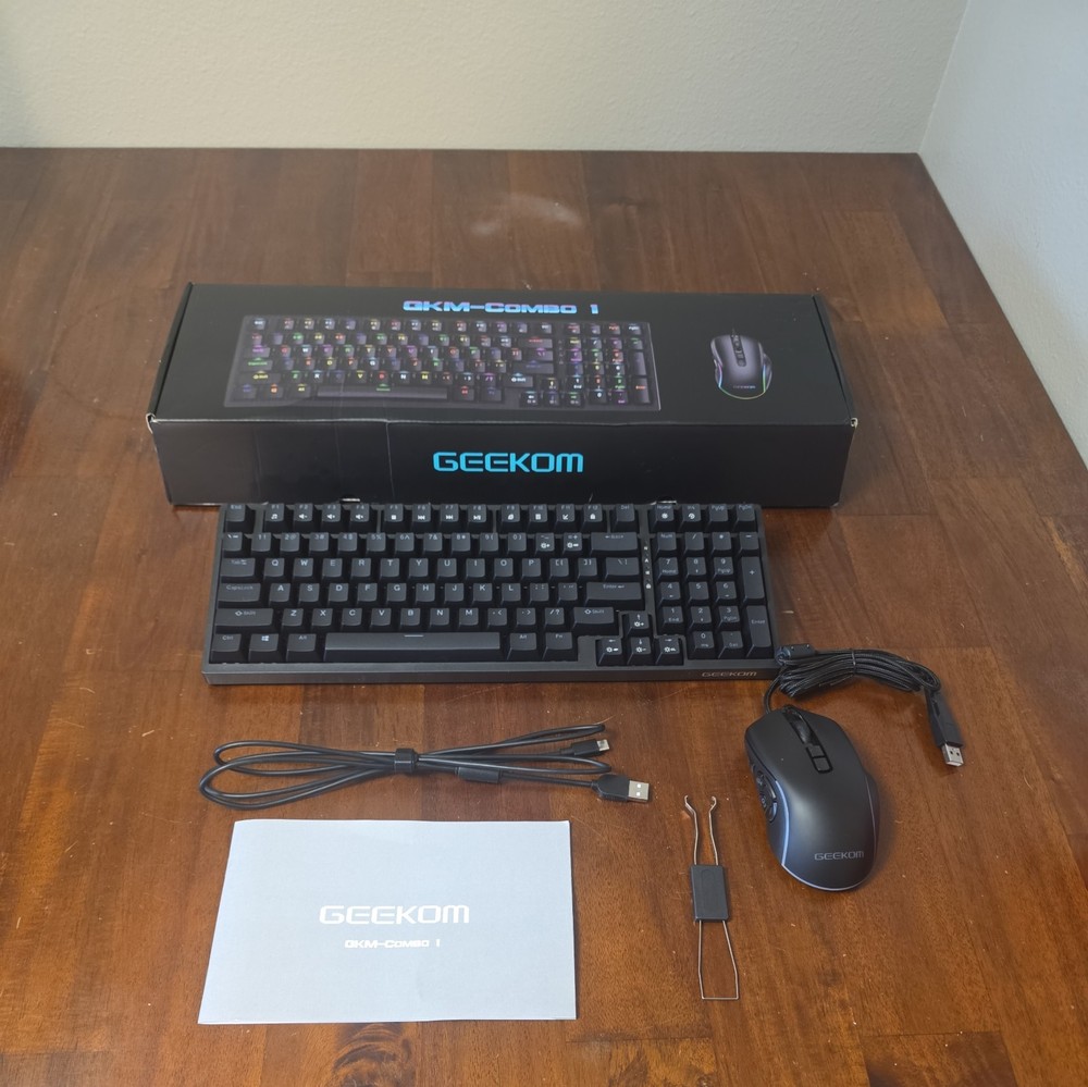 Gaming Keyboard And Mouse LED Light Backlit Mechanical Feel For Computer Desktop