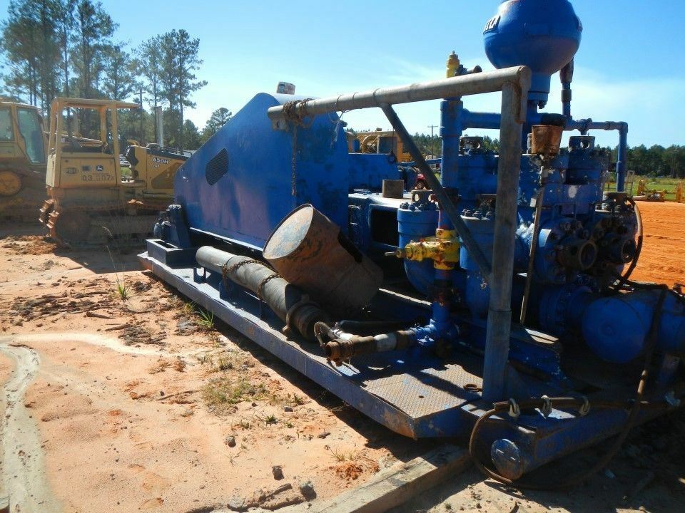 Skid Mounted National K500-A Duplex Mud Pump
