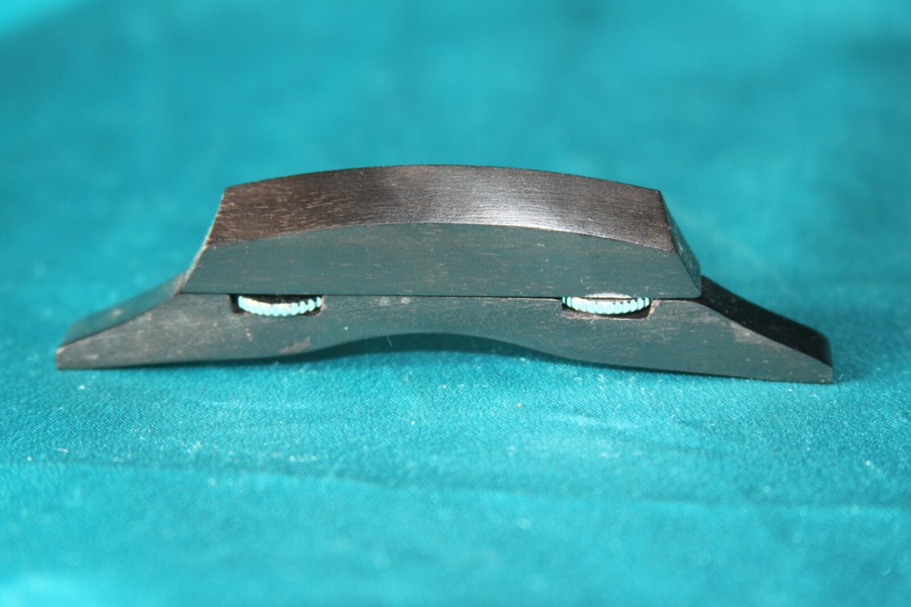 Grover Ebony 2 Piece Adjustable Mandolin Bridge, Non-Compensated, MPN 1992
