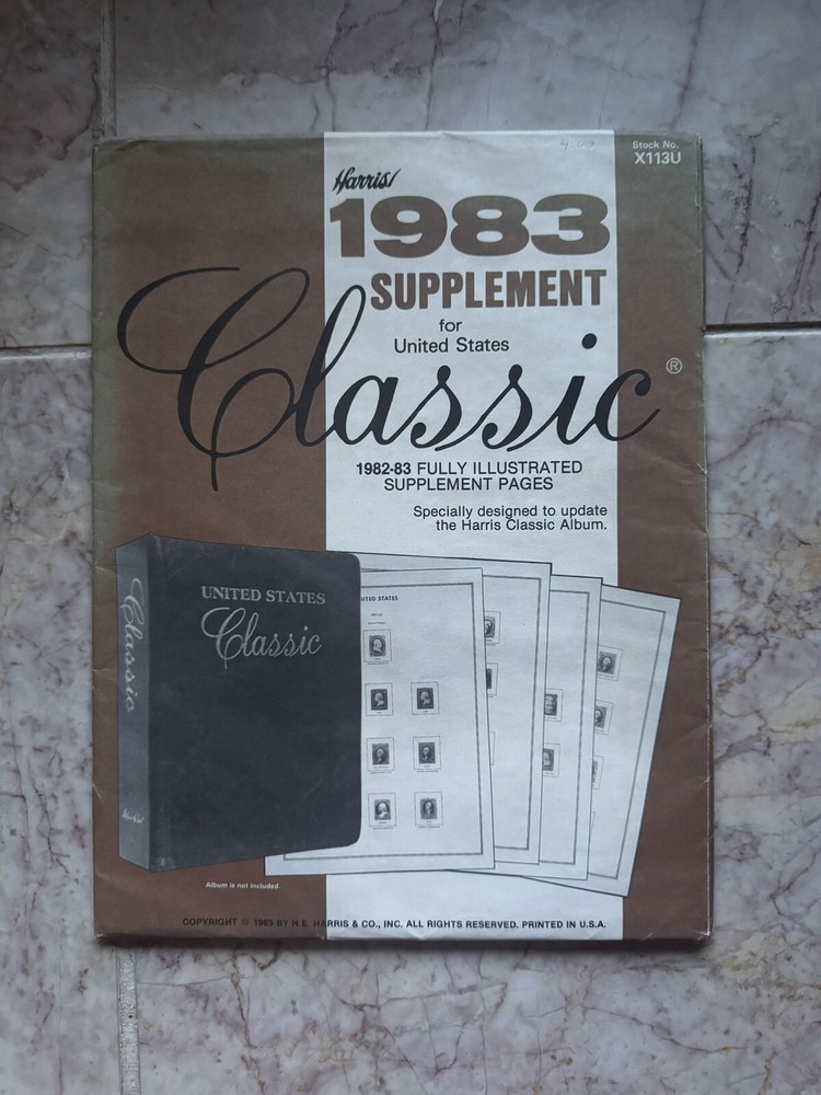 H.E. Harris 1983 United States Classic Supplement X113U New!