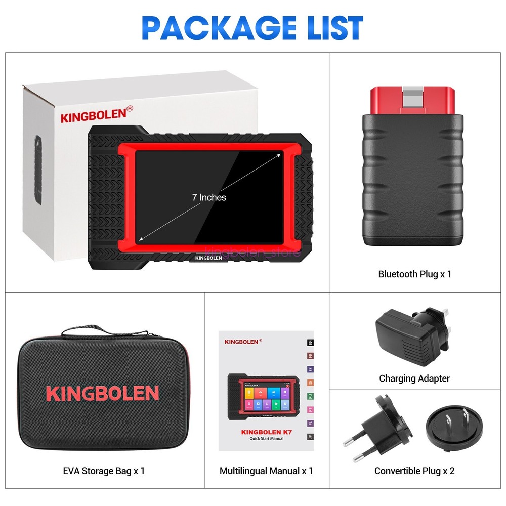 2025 KINGBOLEN K7 Elite OBD2 Scanner Car Diagnostic Tool Key Programming Coding