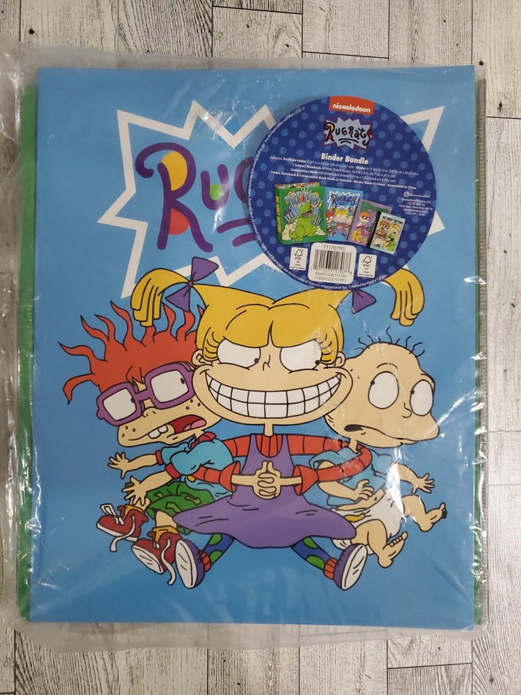Rugrats Binder Bundle 4 Piece Set Folder Binder Notebook Composition Book NEW