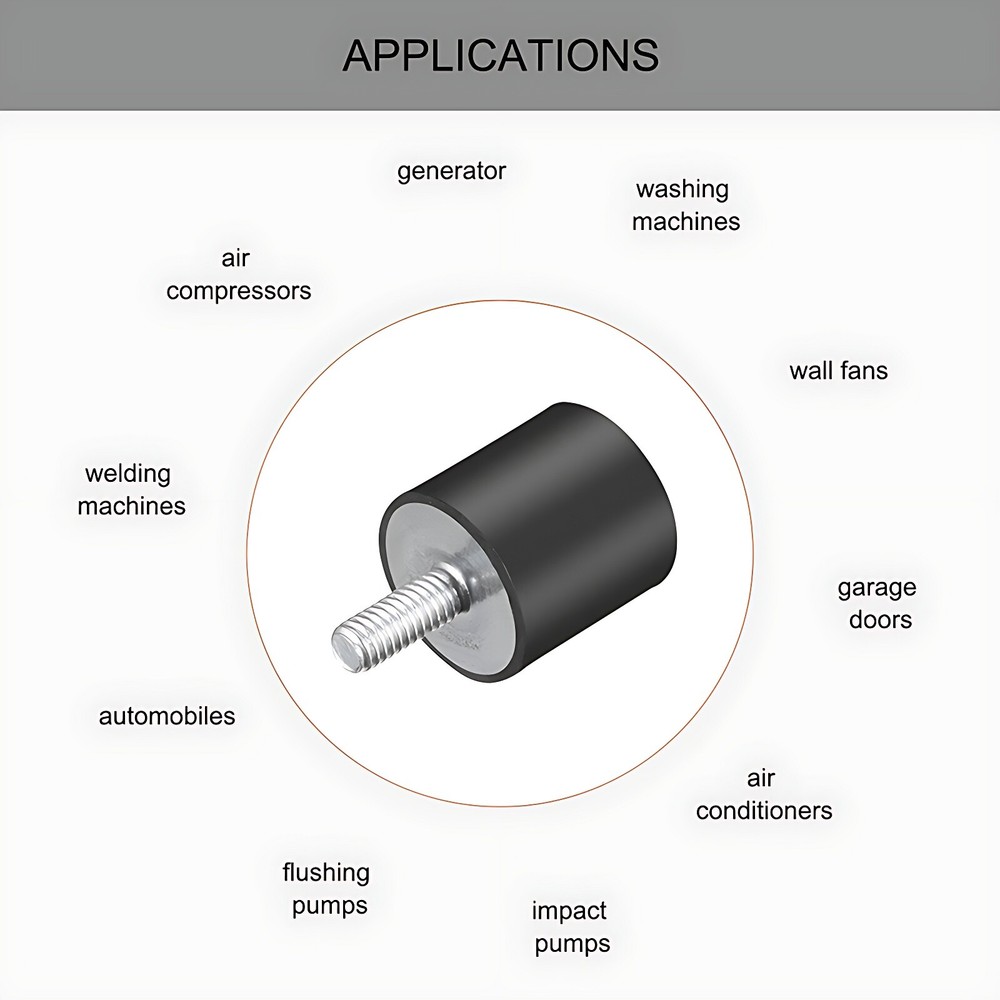 Rubber Buffer M4 M5 M6 M8 M10 M12 Vibration Absorber Silent Block - Metal Buffer