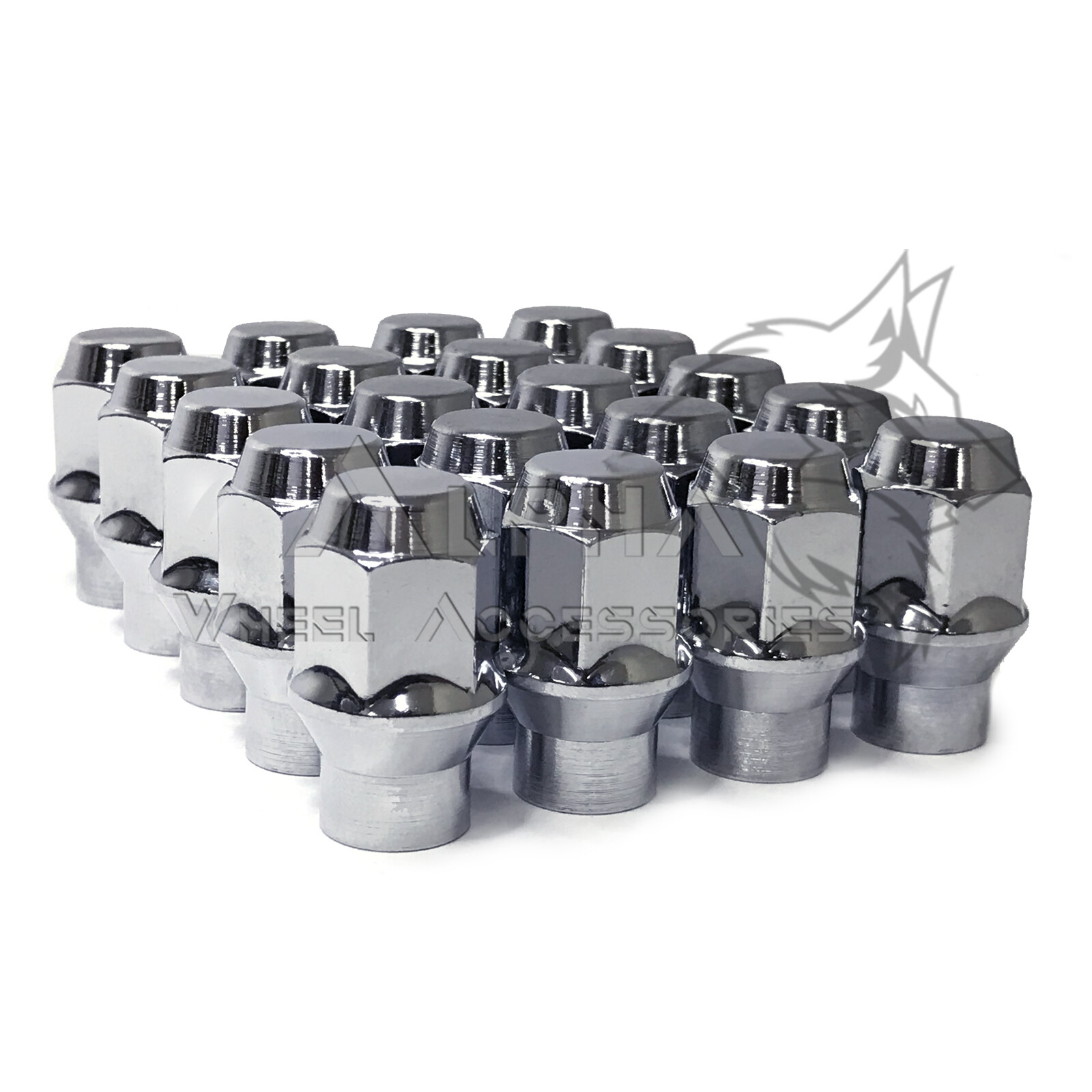 20 Chrome 7/16-20 Extended Thread Lug Nuts For Chevy Corvette Camaro Chevelle SS