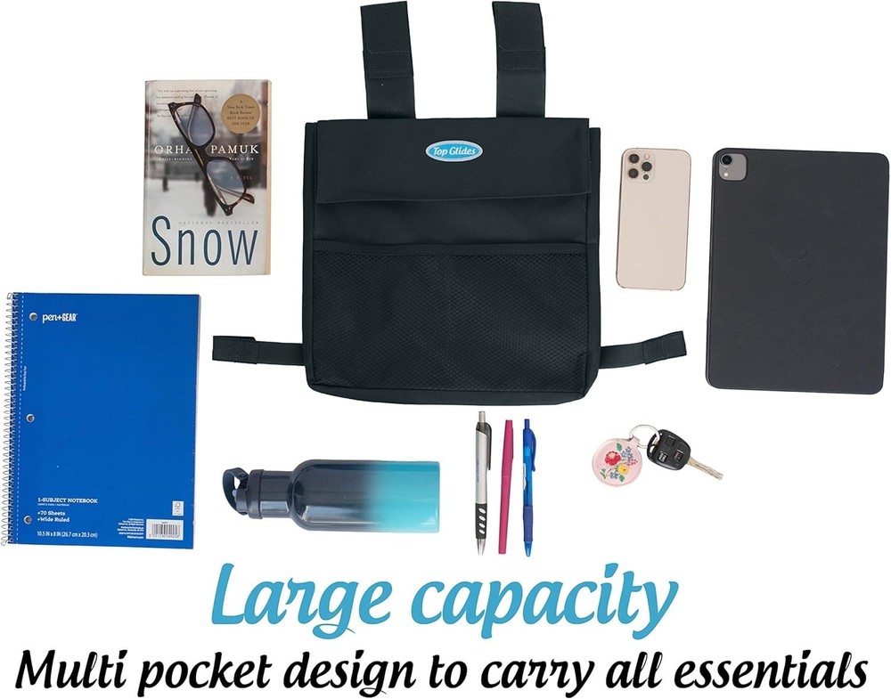 Durable Water-Resistant 5-Pocket Walker Side Pouch - Effortless Installation