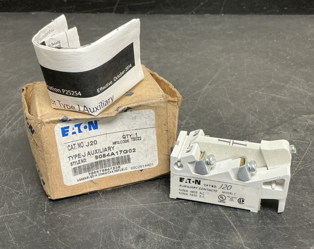 Eaton Type J Auxiliary | Cat No J20