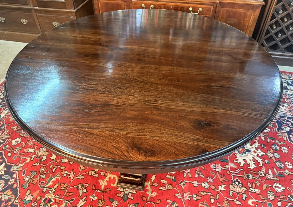 Vintage 60" Round Table Solid Hardwood Barley Twist Dining & Entry Table