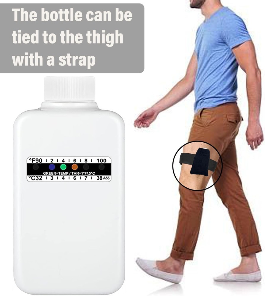 14 Pcs Urine Test Complete Kit,Includes 2 Empty Bottles,10 Adhesive Temperature