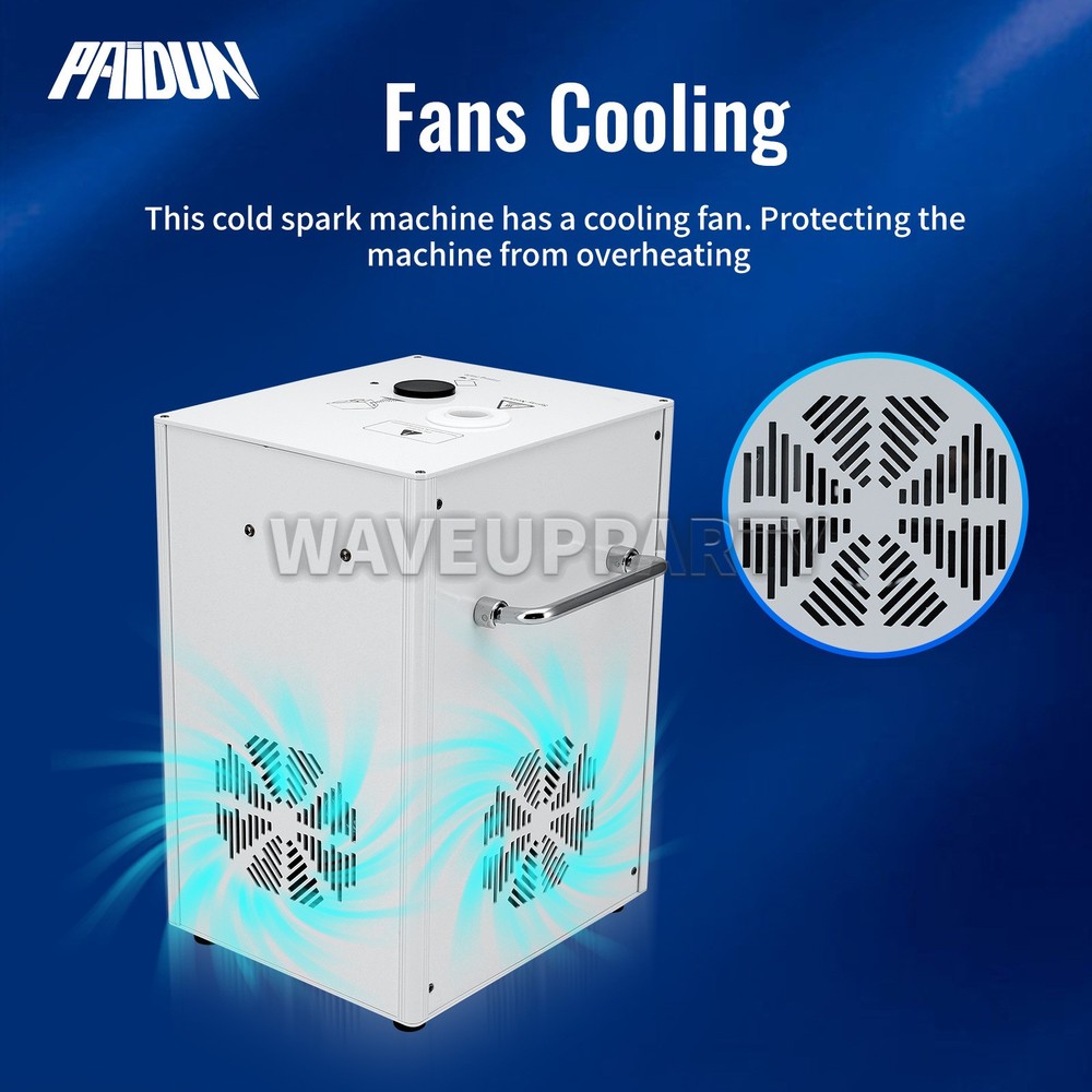 PAIDUN 2PCS 750W Cold Spark Firework Machine Sparkler Effect DMX Remote Control
