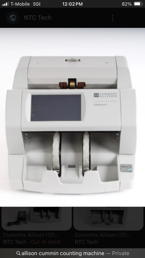 Cummins Money Counting Machine