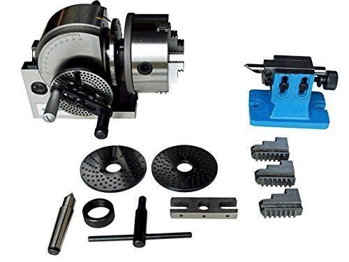 BS-1 DIVIDING HEAD SET W 6" CHUCK & TAILSTOCK FOR MILLING MACHINE FREE SHIPPING!