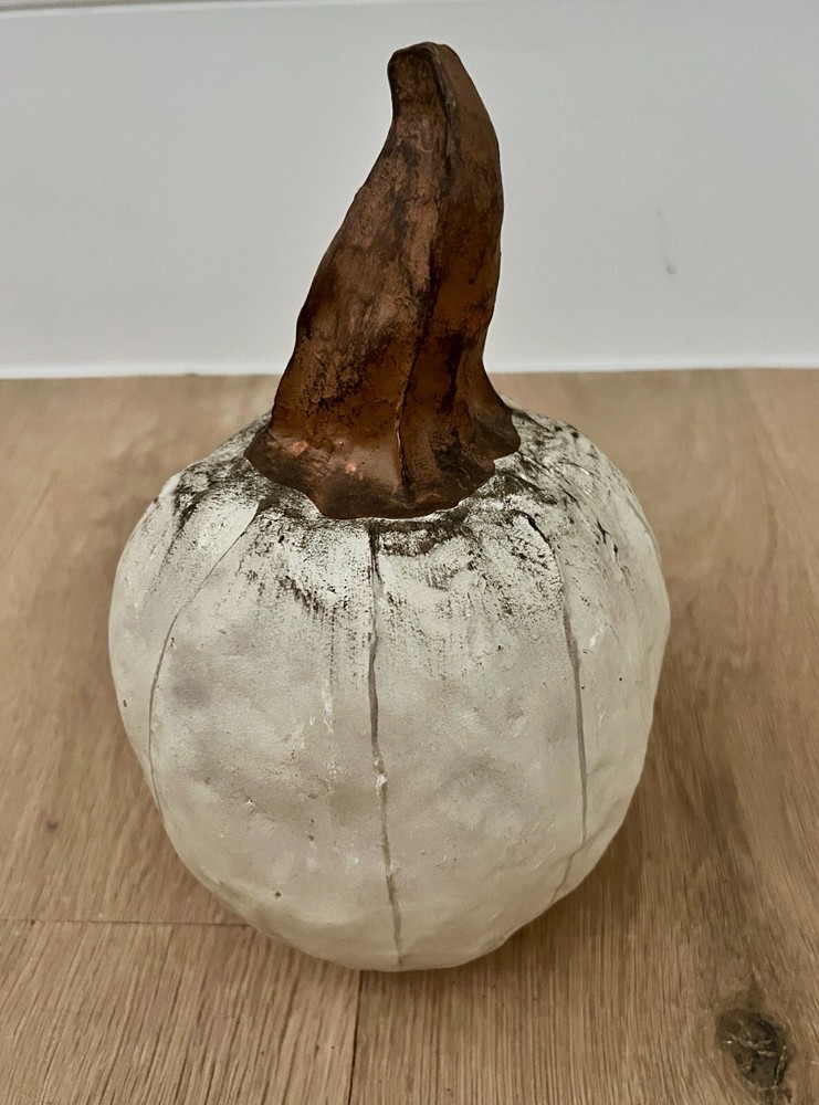 Primitive White Pumpkins Farmhouse Halloween Fall Decor