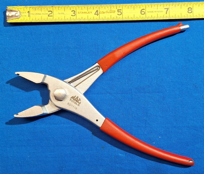 Mac Tools Multi Direction Hose Clamp Pliers SD1118 Spring Loaded Red Grip Tool