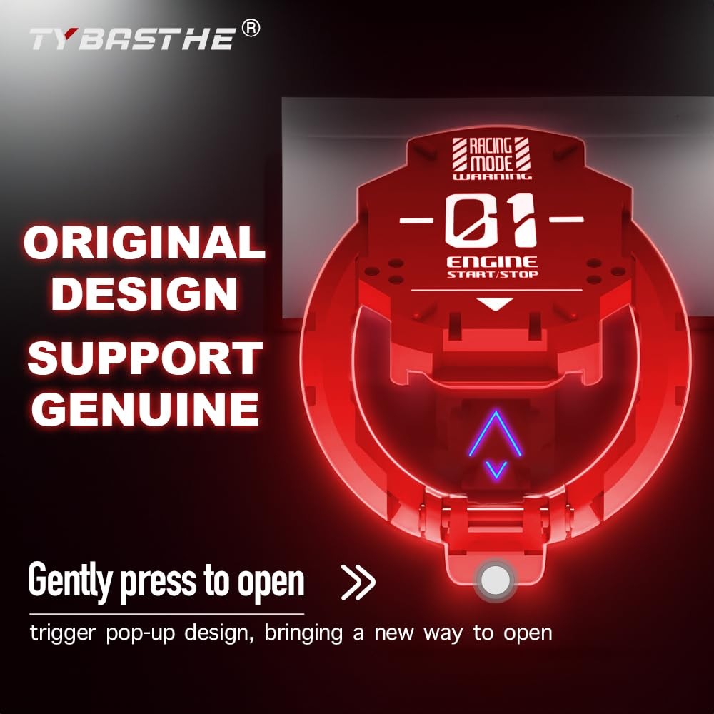 𝙊𝙧𝙞𝙜𝙞𝙣𝙖𝙡 | Push Start Button Cover, Metal Mecha Car Engine Start Stop...