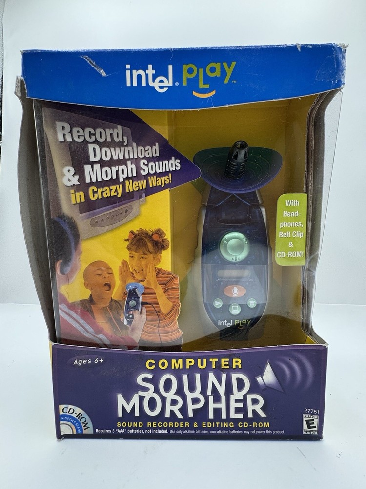 Intel Play Computer Sound Morpher - Record, Morph,Edit Sounds CD-ROM NEW