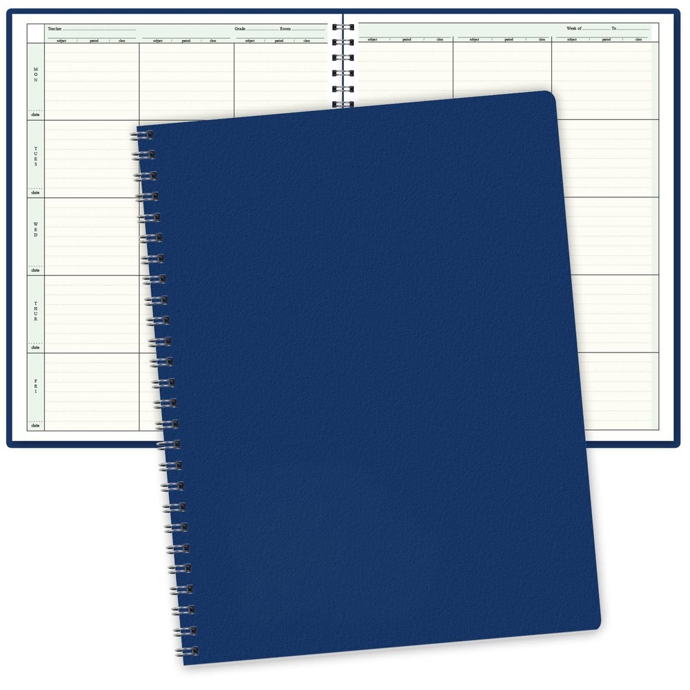 Lesson Planner, 6 Periods Vertical Layout, Blue