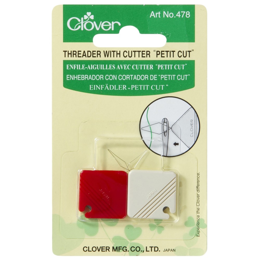 Clover Petit Cut Needle Threader with Cutter [CL478]