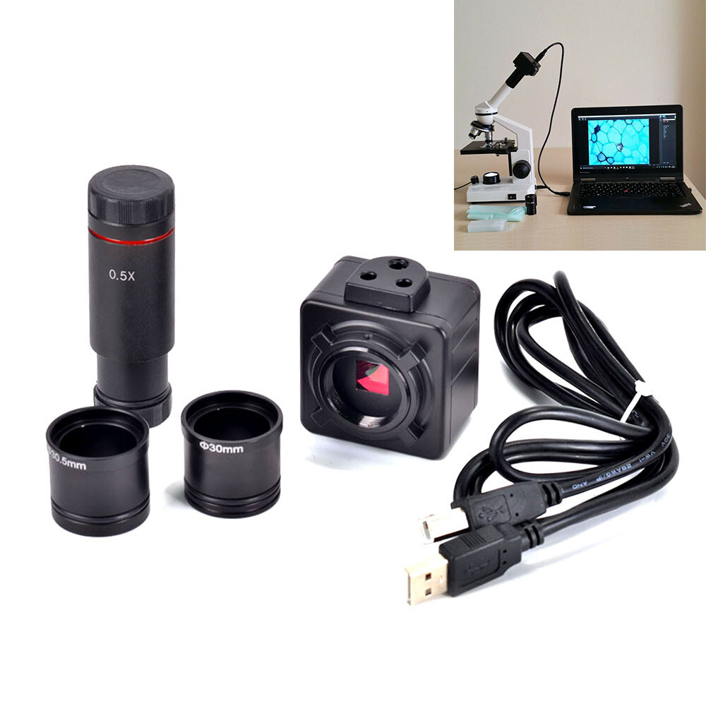 5.0 MP HD USB Microscope Digital Electronic Eyepiece Camera with C Mount Adapter
