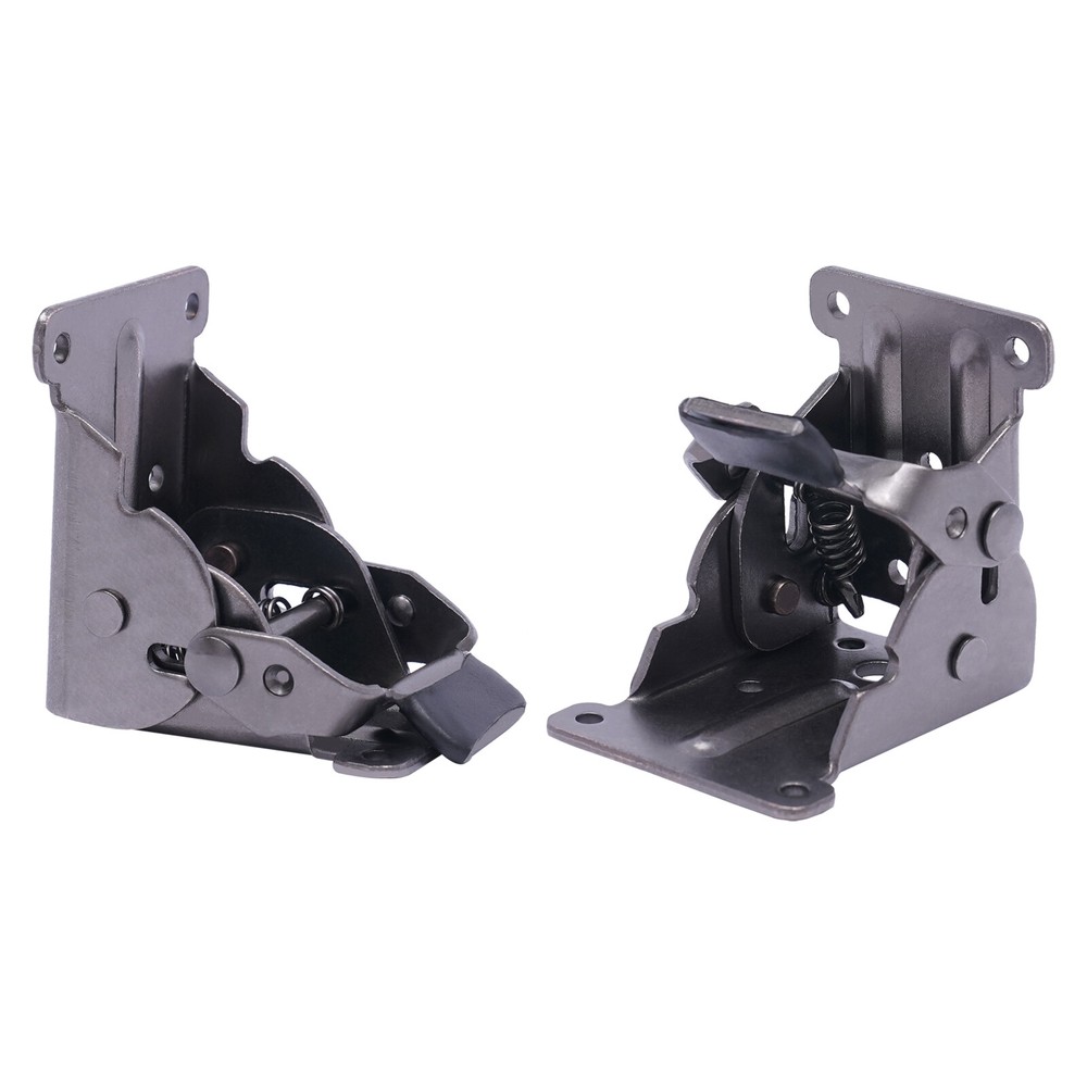 4 Pack Folding Table Leg Brackets, Black Foldable Self-Locking Extension Hinge