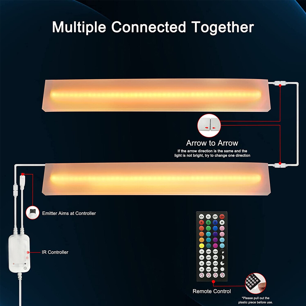 1 Step 24 Inch Wall Mounted LED Lighted Liquor Bottle Display Shelf for Home Bar