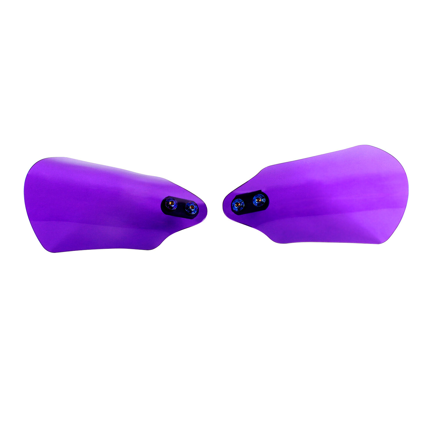 Transparent Purple PMMA Acrylic Hand Grips Guard Fit Harley Touring Dyna Softail